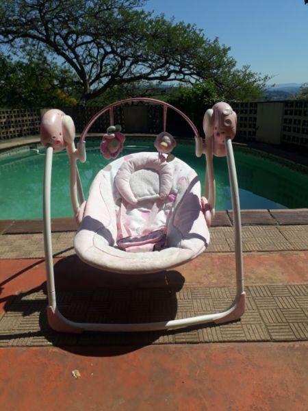 COMFORT AND HARMONY BOUNCER -Pink and white Floral