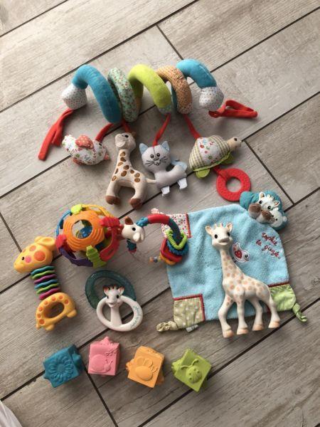 Sophie giraffe collection of toys