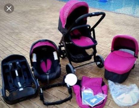 Graco pink trio travel system