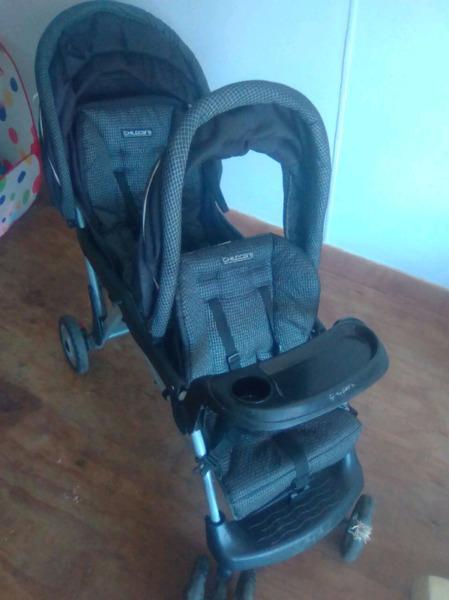 Twin Pram for sale. In excellent condition