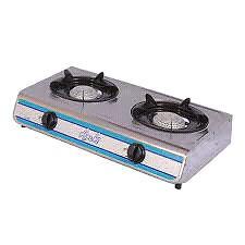 2 burner gas stove stainless steel