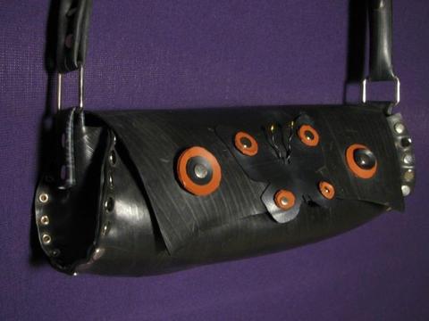 The Butterfly Bag - Re-treads - made from truck inner tube!