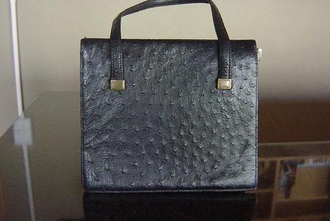 Genuine Ostrich leather handbag and purse