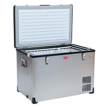 Snomaster 80lt stainless steel camping fridge freezer - courier available throughout SA