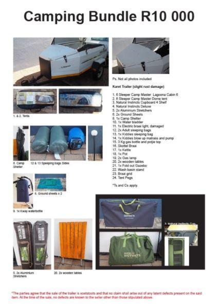 Trailer and camping gear
