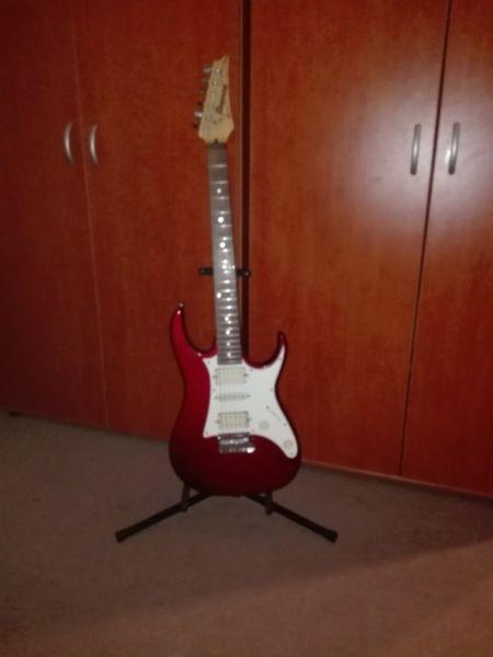Ibanez rx electric guitar red with stand Amp not included