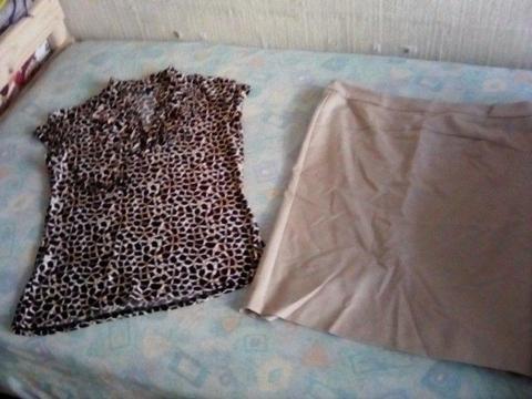 Ladies sz 38 top and skirt
