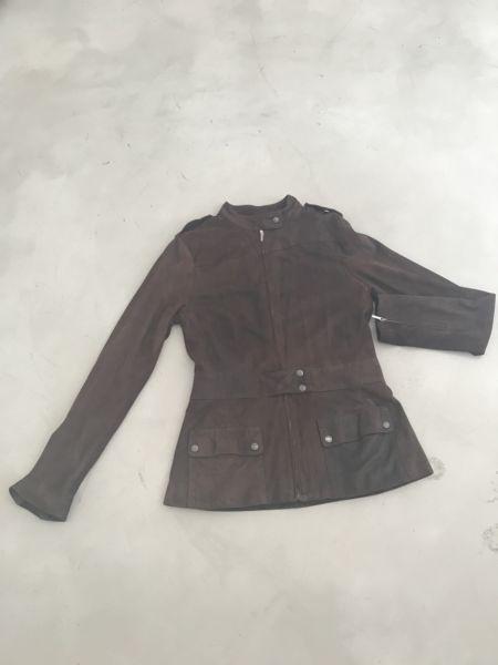 Nubuck ladies leather jacket