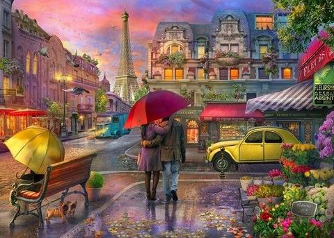 Raining in Paris (1500pc Puzzle) - brand new