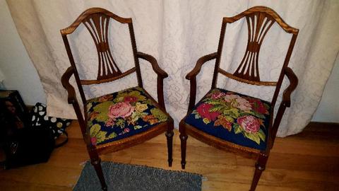 2 Oak King Chairs
