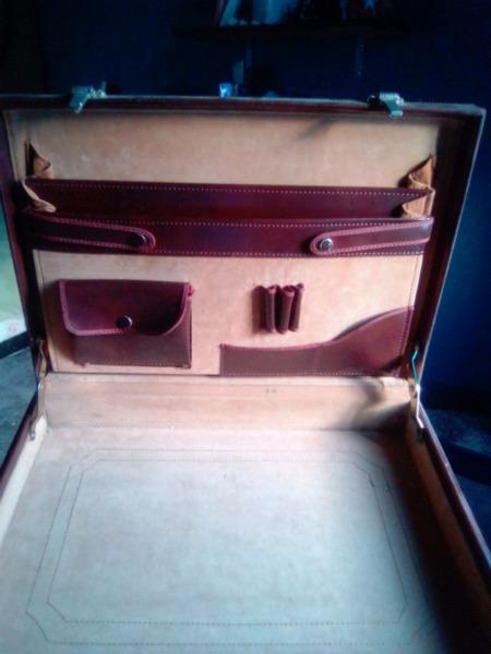 Leather suitcase for sale