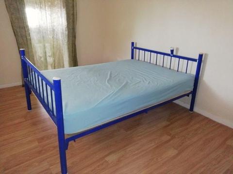 Double bed for sale with steel frame for sale