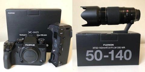 Fujifilm XH-1 camera and various lenses