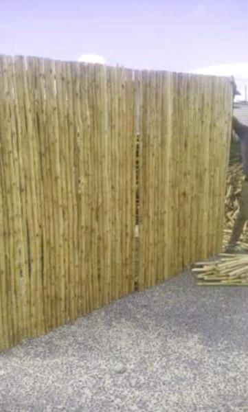 Bamboo and black wattle fencing and ceilings