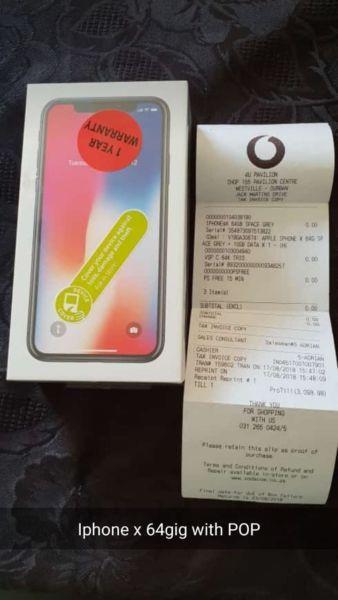 iphone x 64gb space grey brand new and still seal with receipt from store and warranty