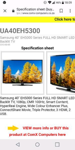 40 inch smart samsung for 4000 rand