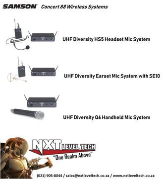 Samson Concert 88 UHF Diversity Microphone Systems includes FREE DELIVERY