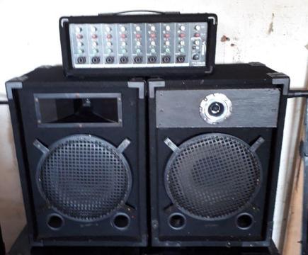Voxium Mixer 8 Channel and 2 Fane 12 inch
