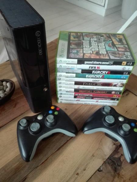 X BOX 360 with 12 games