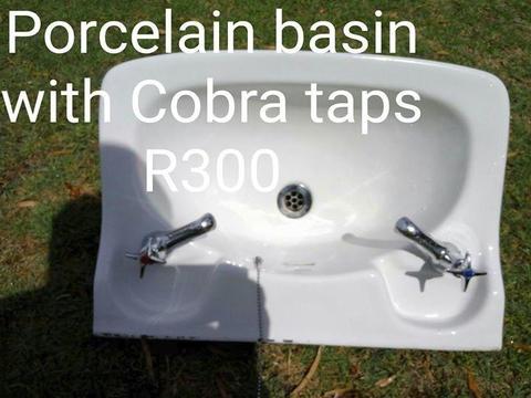 Porcelain Wash Basin with Cobra Taps