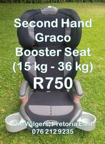 Second Hand Graco Booster Seat (15 kg - 36 kg) - Black and Grey