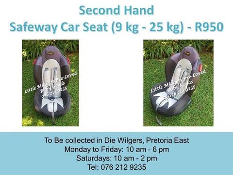 Second Hand Safeway Car Seat (9 kg - 25 kg) - White