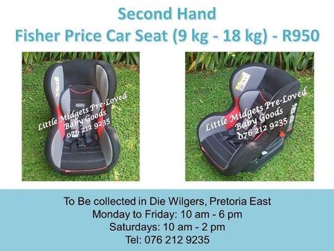 Second Hand Fisher Price Car Seat (9 kg - 18 kg)