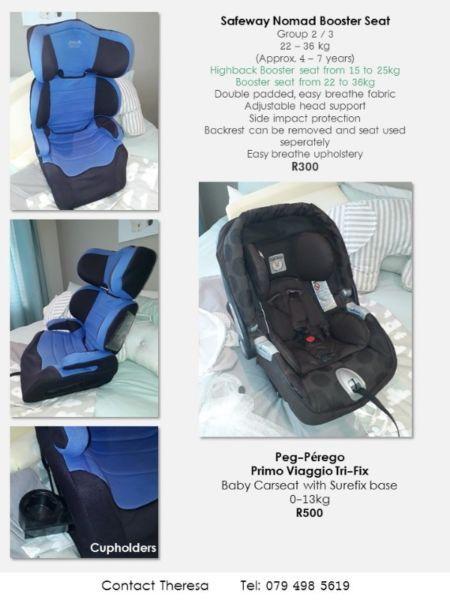 Baby Carseat and Booster Seat