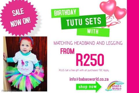 Birthday Party Tutu Sets- Crazy Sale now on!