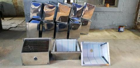 Single stainless steel wash troughs