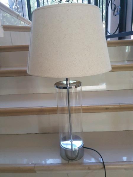 Coricraft glass lamp with shade