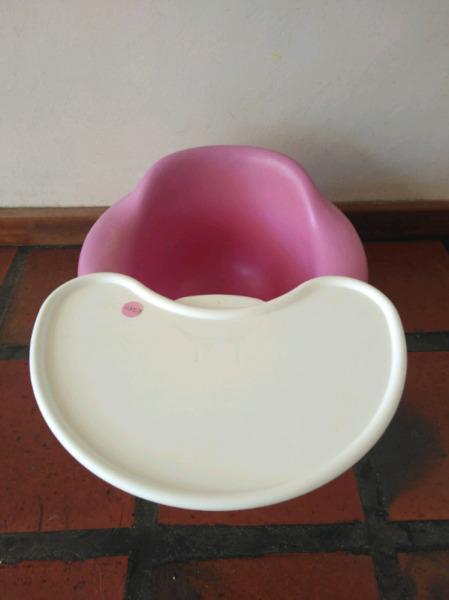 Pink Bumbo Seat and Tray