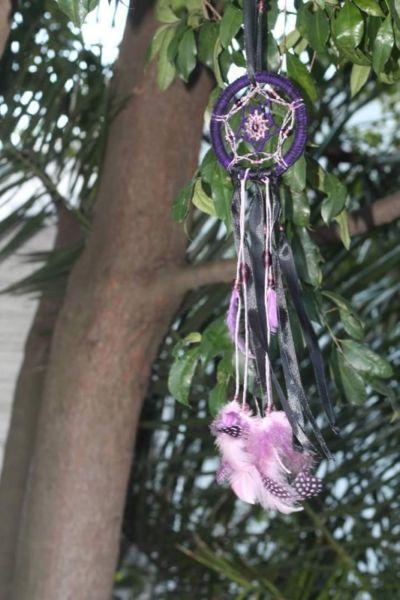 Dreamcatcher! Black & Purple. Medium. 10cm in diameter