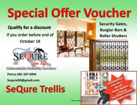 Retractable Security Gates and Roller Shutters with a LIFETIME GUARANTEE