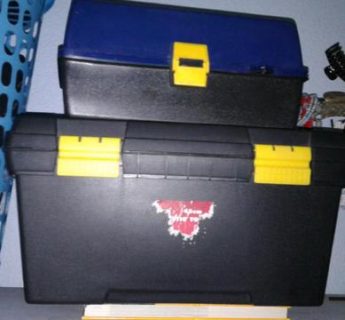 Tool boxes and suitcase