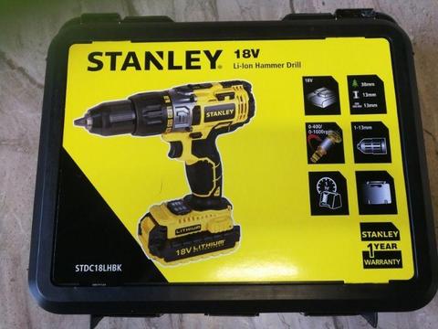 Brand New Stanley 18V Li-Ion Hammer Drill 13mm.(Shop price R3500)