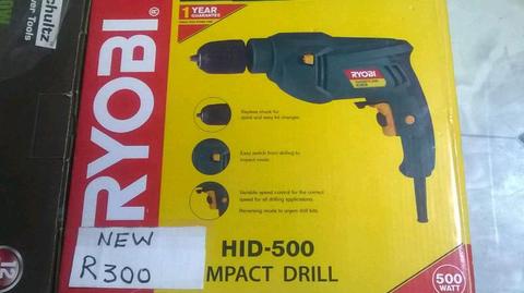 New Ryobi impact drill 500 watt