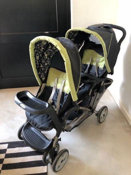 Double pram for sale!