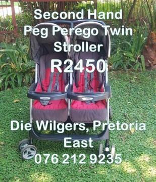 Second Hand Peg Perego Twin Stroller