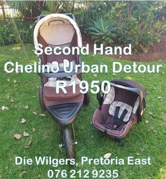 Second Hand Chelino Urban Detour Travel System (Brown)