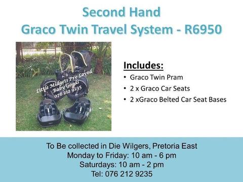 Second Hand Graco Twin Travel System