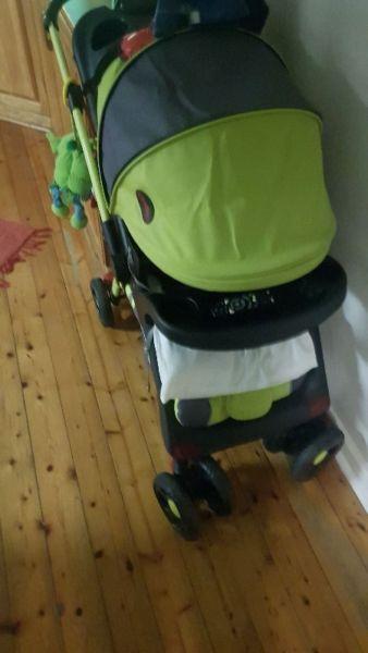 Chelino pram with baby chair very good condition