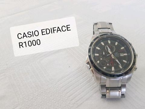 Casio ediface stainless steel watch