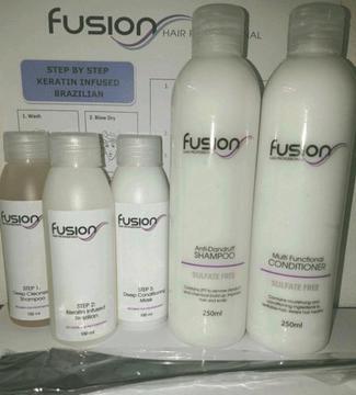 FUSION Brazilian 100ml DIY Kit R550+ 250ml Sulfate Free Shampoo and Conditioner