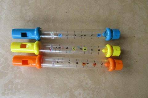 3 VARIOUS PLASTIC FLUTES - AS PER SCAN