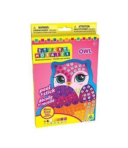 The Orb Factory Sticky Mosaics Singles Sticker, Owl