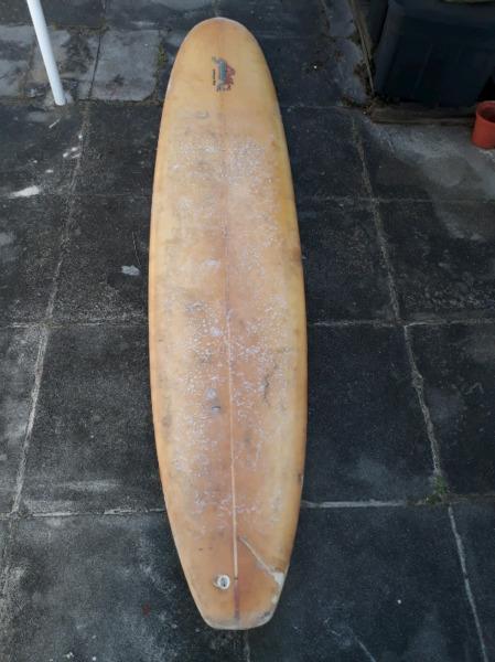 Longboard surfboard and leash