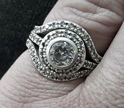 Silver 925 3 piece Ring set