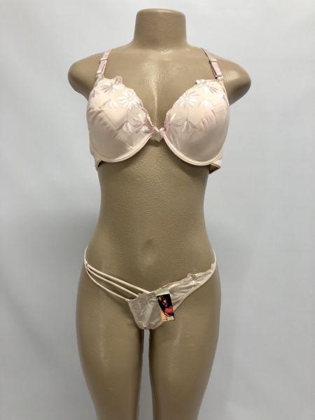 Pink bra and panty set