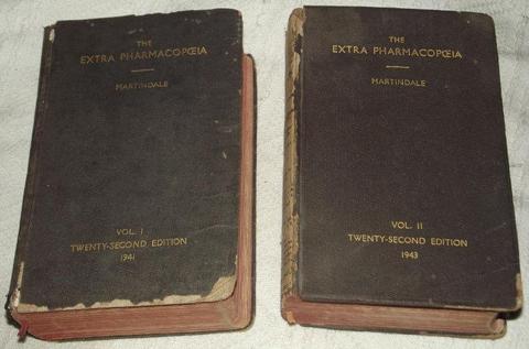 The Extra Pharmacopceia by Martindale vol 1 & II 1941 & 1943